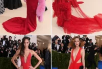 Scarlet Fever At The 2017 Met Ball Emma Roberts And More Turn Heads In Red