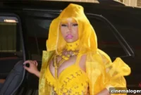 Nicki Minaj Stuns With Plunging Chain Link Bodysuit and Vibrant Yellow Hair