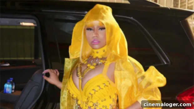 Nicki Minaj Stuns With Plunging Chain Link Bodysuit and Vibrant Yellow Hair 1 featured 3469223