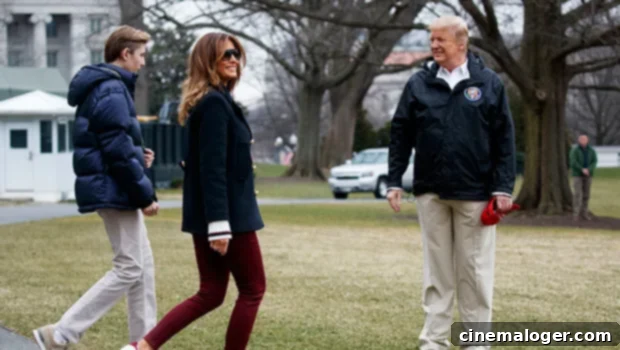 Barron Trump, 12, Reaching Donald And Melania's Height On Mar-a-Lago Trip 1 featured 3539728