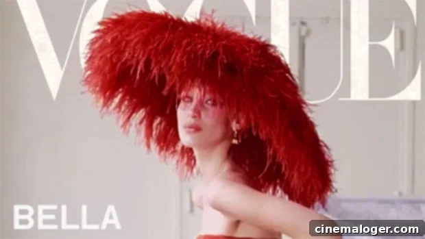 Bella Hadid Reimagines Audrey Hepburn in Striking Red for New Vogue Cover 1 featured 3558967