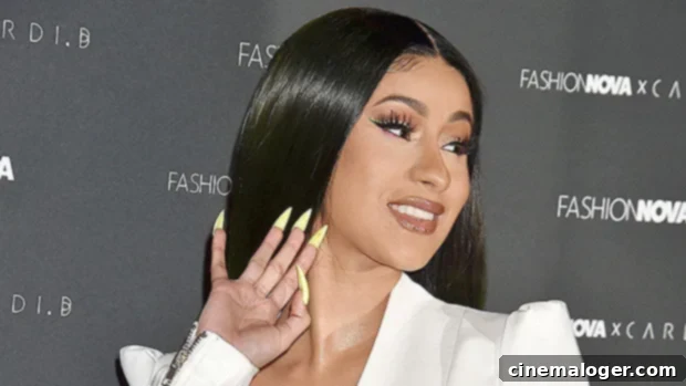 Cardi B Wardrobe Malfunction Alert Plunging Blazer Tiny Skirt Photos 1 featured 3605777