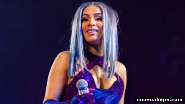 Cardi B's Post-Indictment Glam: Purple Sparkle Stuns at BET Experience 1 featured 3646688