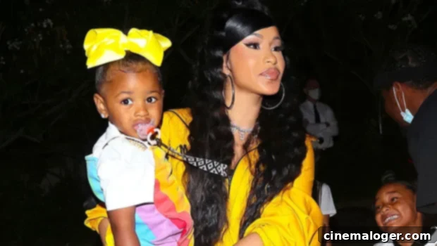 Cardi B's Daughter Kulture, 2, Embraces Diva Style with Head Wrap and Shades 1 featured 4281270