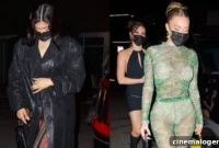 Stassie Karanikolaou Dazzles in Sheer Lime Bodysuit on Dinner Date With Kylie Jenner