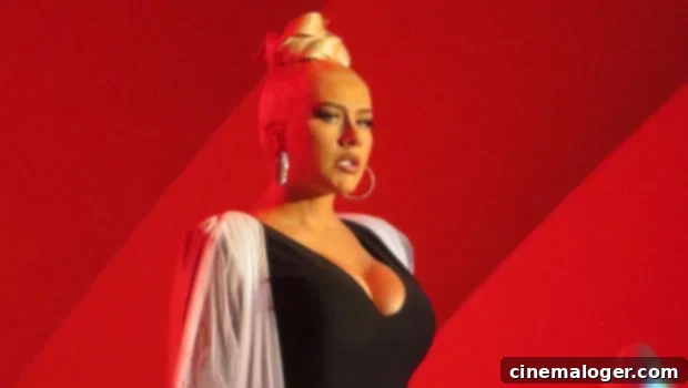 Christina Aguilera Dazzles Hollywood Bowl in Plunging Black 1 featured 4479400