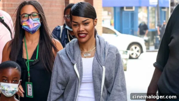 Teyana Taylor Sizzles in Daisy Dukes and White Tank Top on Tribeca Set 1 featured 4488307