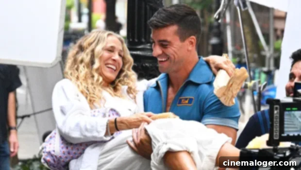 SJP Carried By Mysterious Strongman On Sex And The City Set 1 featured 4518577