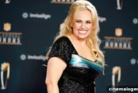 Rebel Wilson Stuns Emerging From The Water In A Low-Cut Black Swimsuit