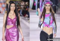 Dua Lipa and Emily Ratajkowski Shine on Runway in Shimmering Attire