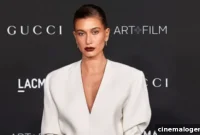 Hailey Baldwin Channels Runway Chic in Plunging White Gown at LACMA Art & Film Gala
