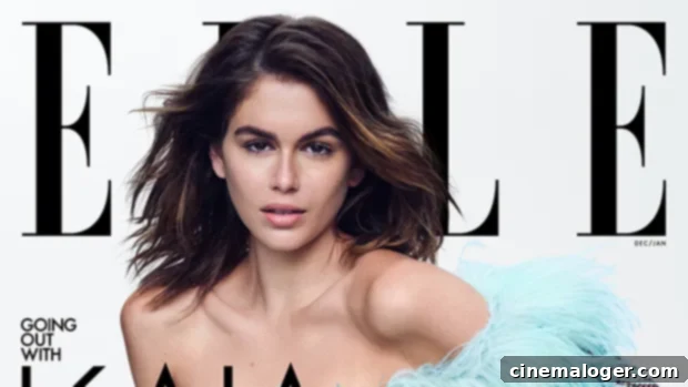 Kaia Gerber's Post-Split Power Play: Daring Mesh Bodysuit Graces ELLE Cover 1 featured 4587652