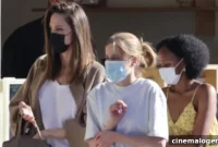 Angelina Jolie Enjoys Morning Brew With Daughters Vivienne and Zahara