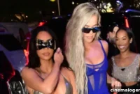 Kim’s Metallic & Khloe’s Blue Make Waves at SKIMS Swim Party