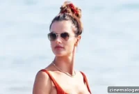 Alessandra Ambrosio Sizzles in Strapless Bikini and Kisses Richard Lee on Beach