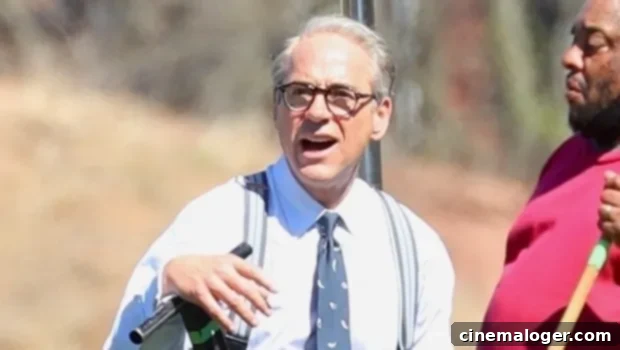 Robert Downey Jr. Sports Shocking White Hair On New Film Set 1 featured 4705407