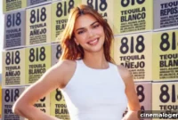 Kendall Jenner Elevates Tequila Launch with White Crop Top and High Slit Skirt