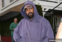 Kanye West Rocks Distressed Purple Hoodie For Santa Monica Dinner