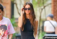 Emily Ratajkowski Trades Ibiza Glow for All-Black Cowgirl Glam