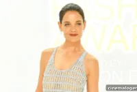 Katie Holmes Dazzles in Sheer Silver Gown at CFDA Awards