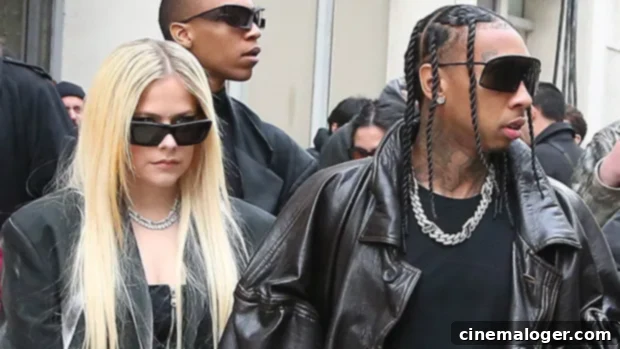 Avril Lavigne and Tyga Step Out in Matching Leather, Confirming PFW Romance 1 featured 5046233