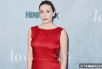 Elizabeth Olsen Dazzles in Scarlet at Love & Death Premiere