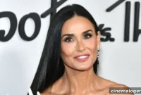 Demi Moore Radiates Style in Monochrome Gown for Feud Premiere