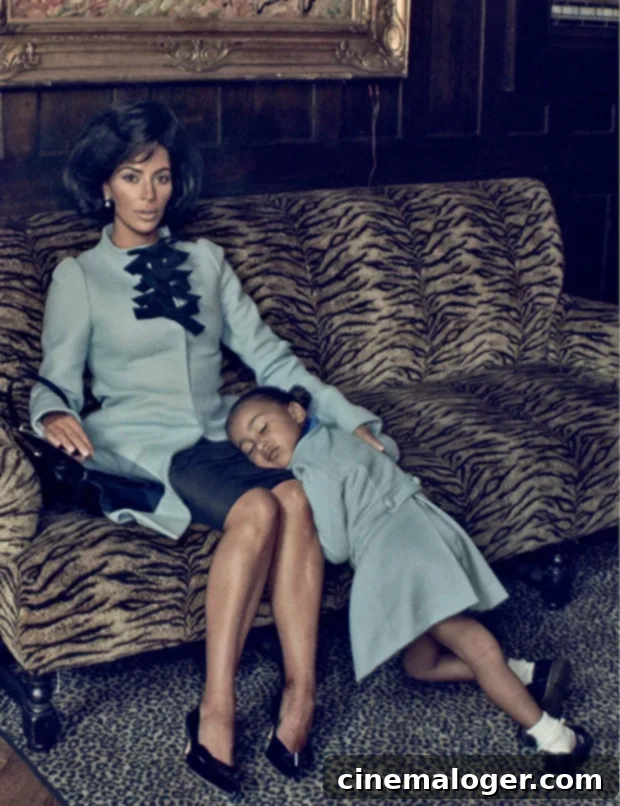 Kim Kardashian and daughter North West in Interview magazine