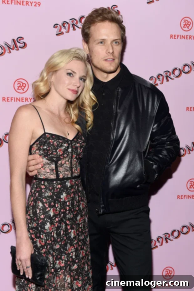Sam Heughan Steps Out With Girlfriend on Rare Red Carpet Ahead of Outlander Premiere 2 Sam Heughan & MacKenzie Mauzy