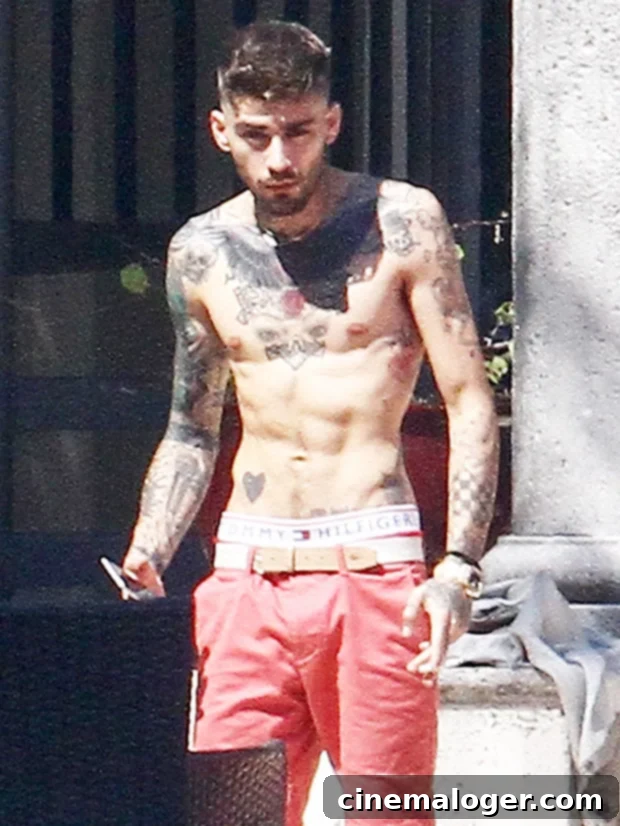 Zayn Malik's Permanent Reminder: Shirtless Photo Shows Gigi Tattoo Endures 2 zayn malik
