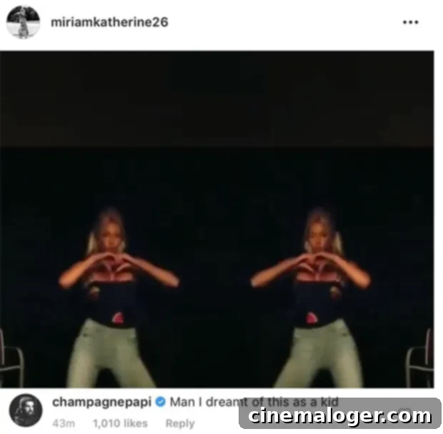 Drake All In His Feelings As Degrassi Costar Does The Shiggy Dance 2 Miriam McDonald
