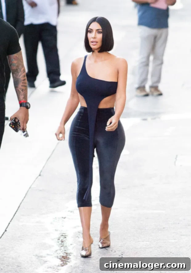 Kim Kardashian At Jimmy Kimmel Live in L.A. On July 30