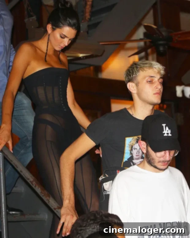 Kendall Jenner's Barely-There Jumpsuit Exposes Thong On NYC Night Out With Anwar Hadid 2 kendall jenner anwar hadid