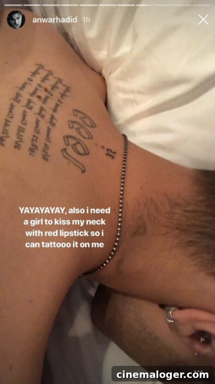 Anwar Hadid's Neck Kiss Plea Kendall Jenner Is His Target 2 Anwar Hadid