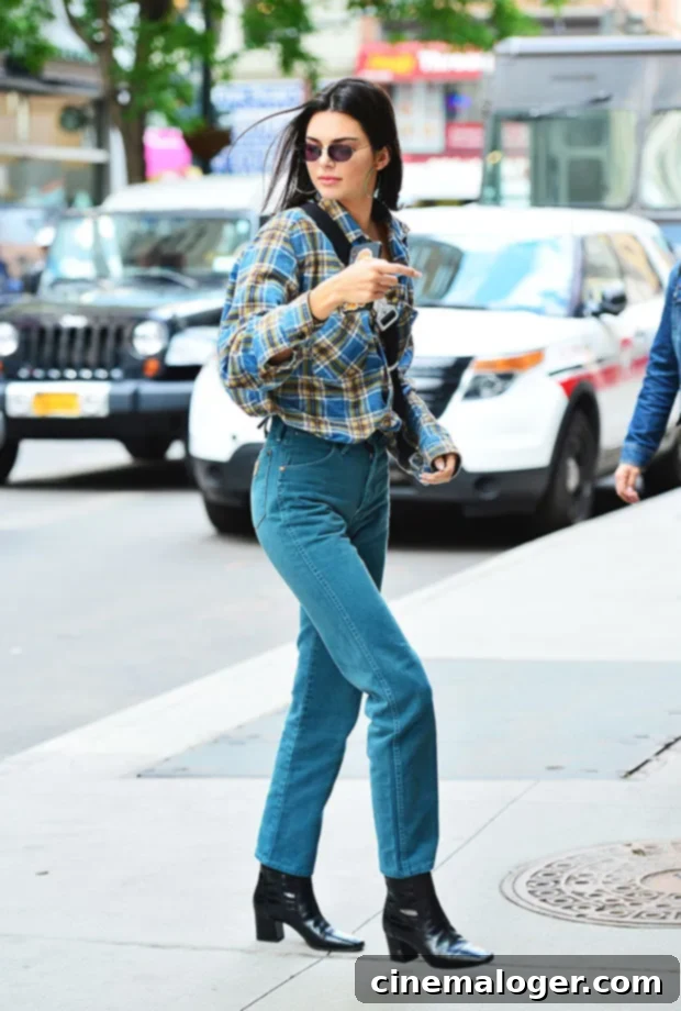 30 Stars Rock Festive Plaid Outfits for Holiday Style, Featuring Gwen Stefani & More 4 kendall jenner