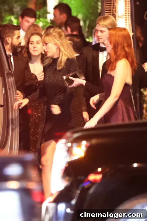 Joe Alwyn Turns 30 12 Sweet Public Photos With Taylor Swift 4 Joe Alwyn and Taylor Swift attending a Golden Globes after-party together.