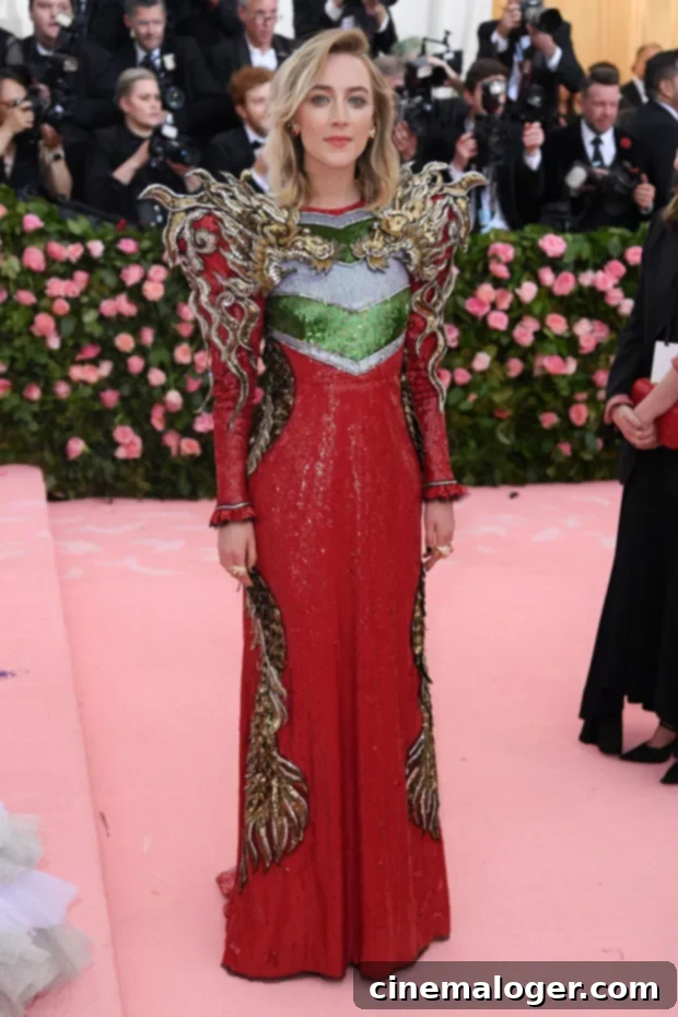 Saoirse Ronan Dons Sequined Armor for Met Gala 2 Saoirse Ronan Met Gala