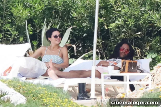 Kendall Jenner and Luka Sabbat poolside at Eden Roc