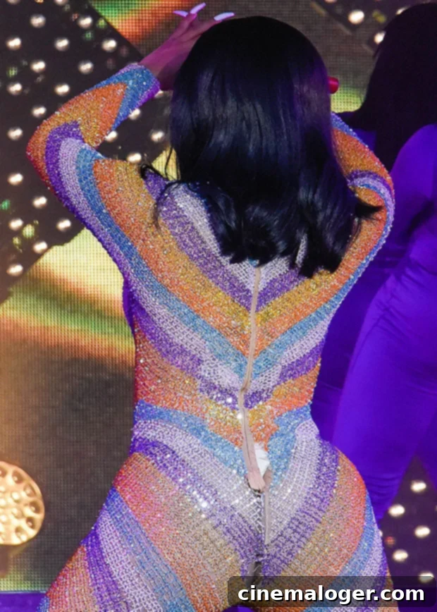 Cardi B's Jumpsuit Splits On Stage – She Owns It In A Bathrobe 2 cardi b