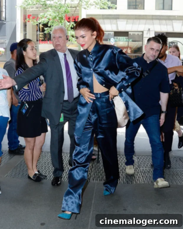 Zendaya Stuns In Sheer Outfit For NYC Spider-Man Premiere 3 Zendaya Sheer Tunic