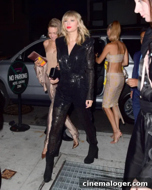 Taylor Swift Electrifies VMA After-Party in Dazzling Black Sequins 2 taylor swift