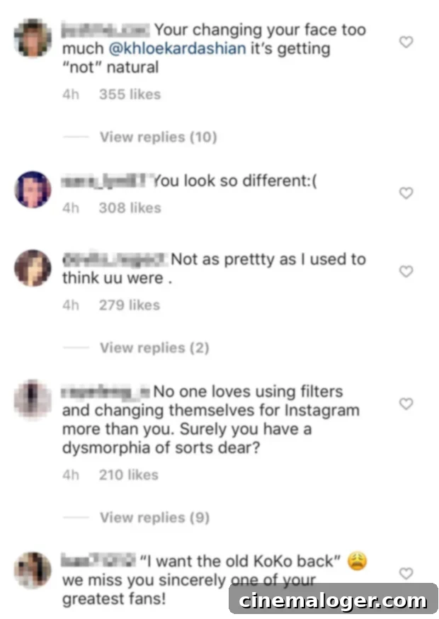 Khloe Kardashian's Evolving Look Sparks Fan Confusion on Instagram 3 Khloe Kardashian Face Speculation