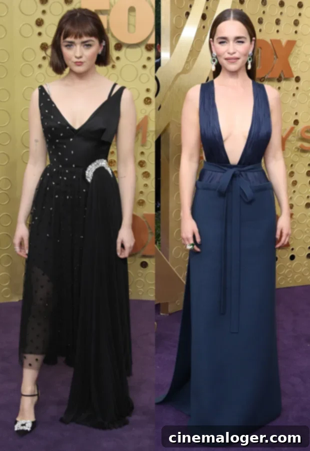Game of Thrones Cast Gathers for Emotional Emmy Swan Song 2 Maisie Williams Emilia Clarke