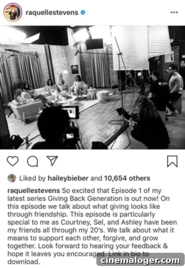 Hailey Baldwin Backs Selena Gomez on Instagram, Floors Bieber Fans 2 Raquelle Stevens with Selena Gomez, Courtney Lopez, and Ashley Cook celebrating their new Vodcast