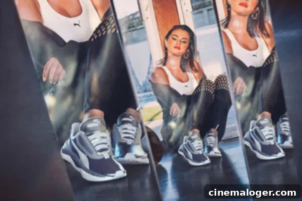 Selena Gomez: Wet Hair, Metallic Eyes, Puma Power 3 Selena Gomez