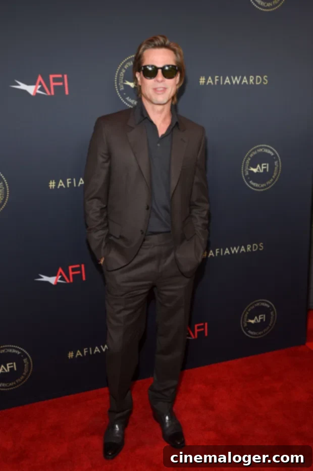 Brad Pitt, 56, Still Red-Hot In Shades At The AFI Awards 2 Brad Pitt looking dapper at an awards event