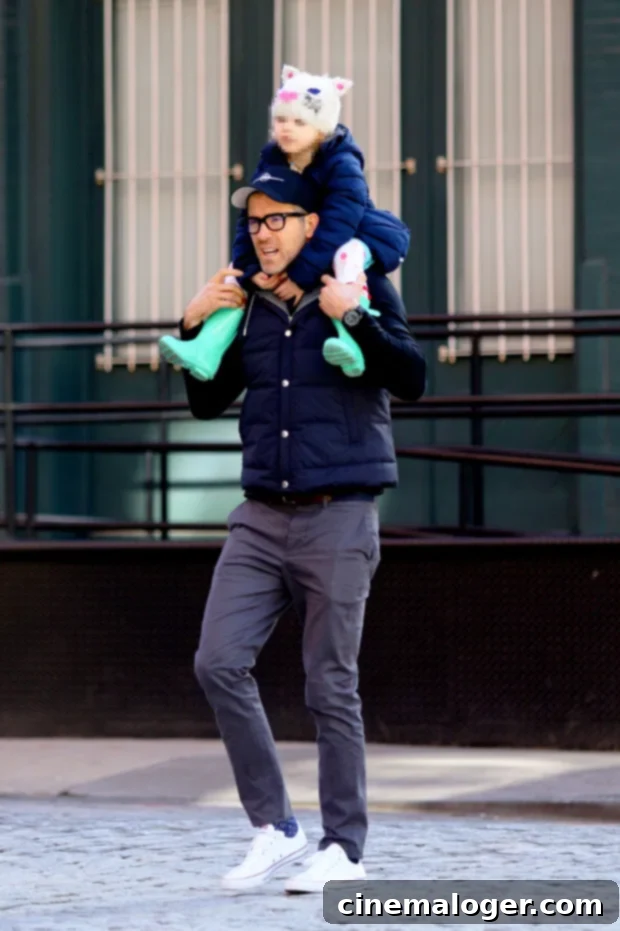 Ryan Reynolds, 43, and Daughter James, 5, Enjoy Adorable Lunch Date In NYC 2 Ryan Reynolds with daughter James in NYC
