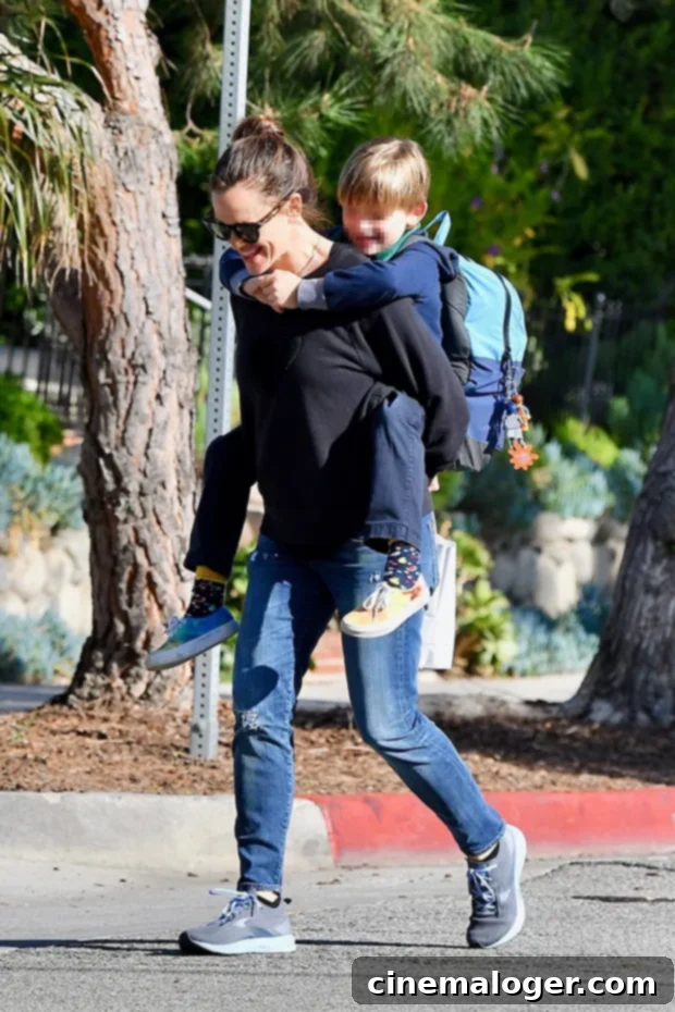 Jennifer Garner Finds Joy With Son Samuel Amid Ben Affleck's Divorce Regret 2 Jennifer Garner and Samuel Affleck enjoying a walk together