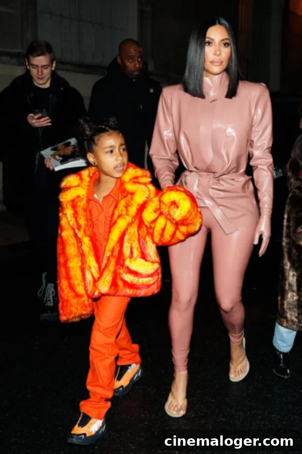 North West, 6, Steals The Spotlight From Kim K In Daring Orange 2 img 3948301 1