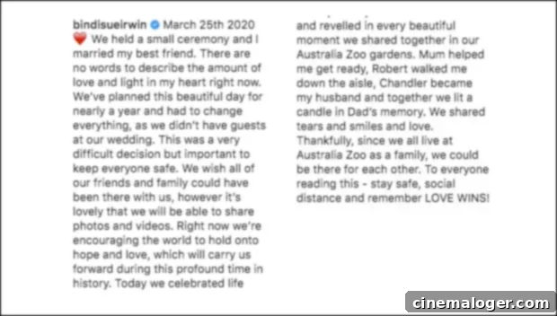 Bindi Irwin and Chandler Powell wedding photo
